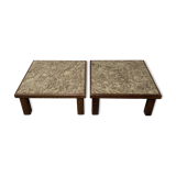 Brutalist coffee tables, set of 2