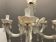 Italian white opaline glass chandelier