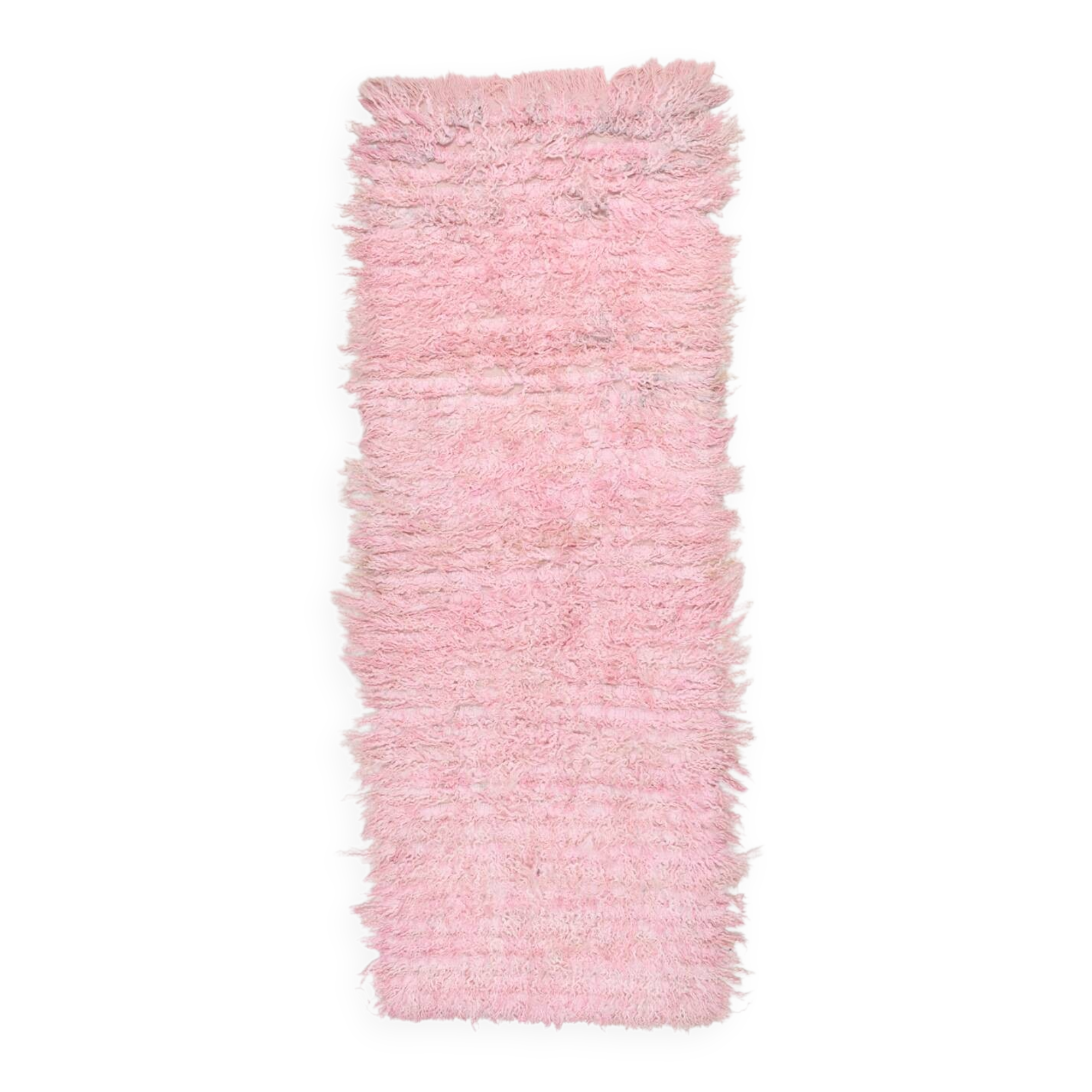 Tapis Kilim rose doux 3x10, 112x310 cm