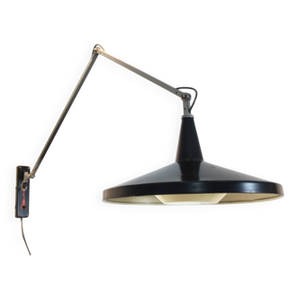 Gispen Panama Wall Lamp No. 4050 by Wim Rietveld & André Cordemeyer – Black