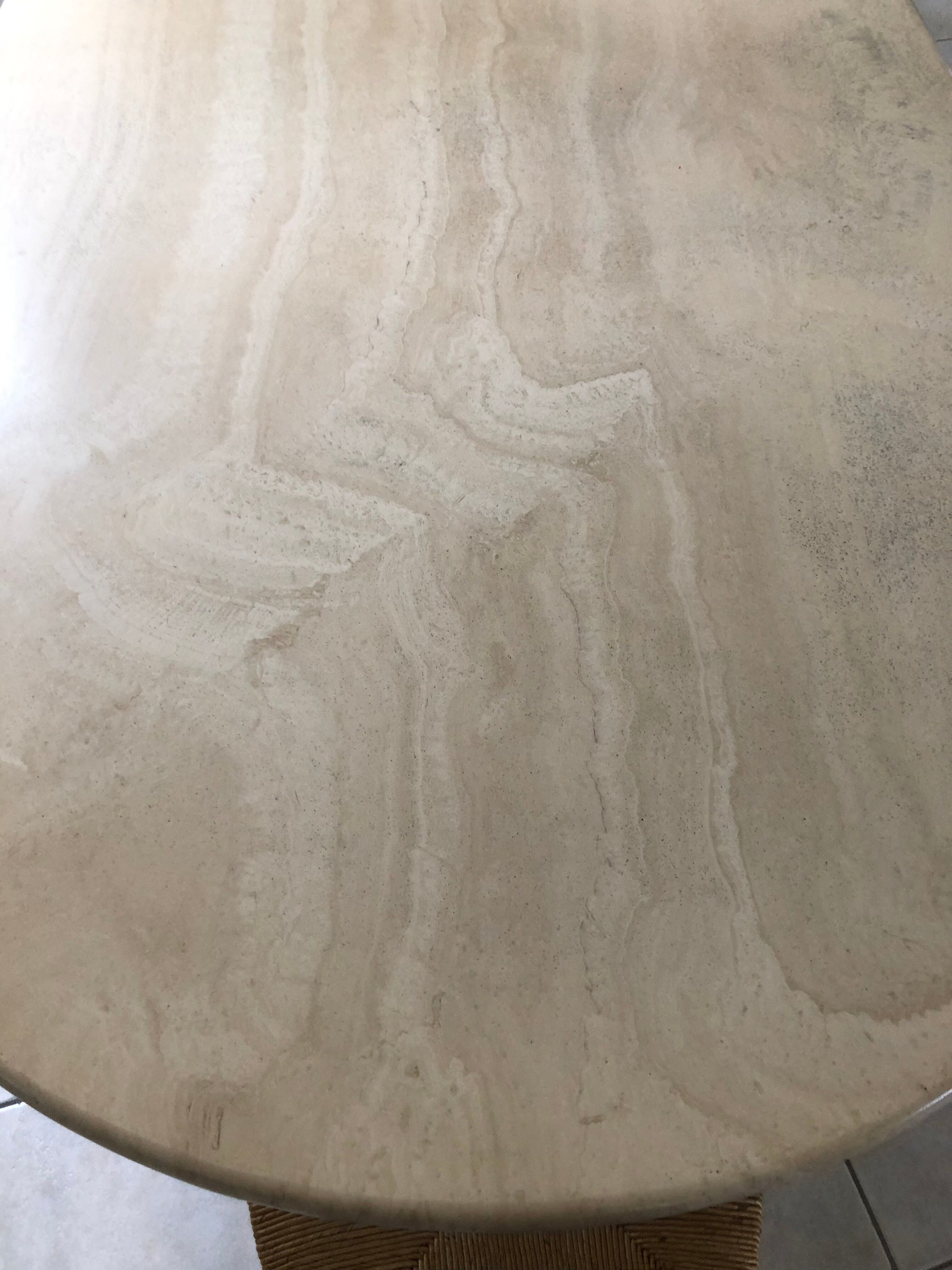 Travertine table
