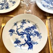 Set of eight German porcelain plates from the 1950s