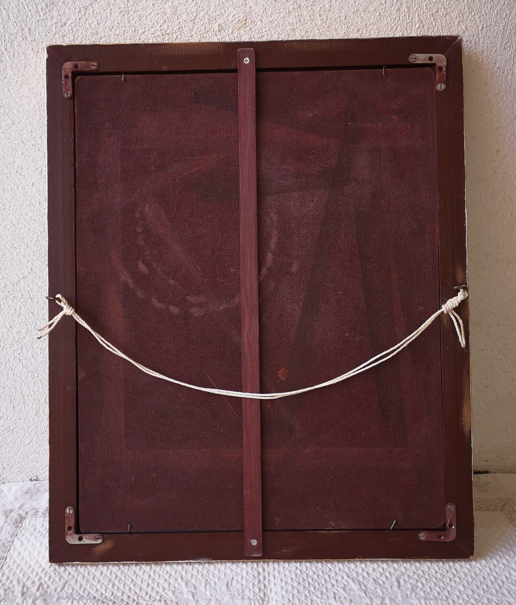 Miroir cadre bois doré 56 x 45 cm