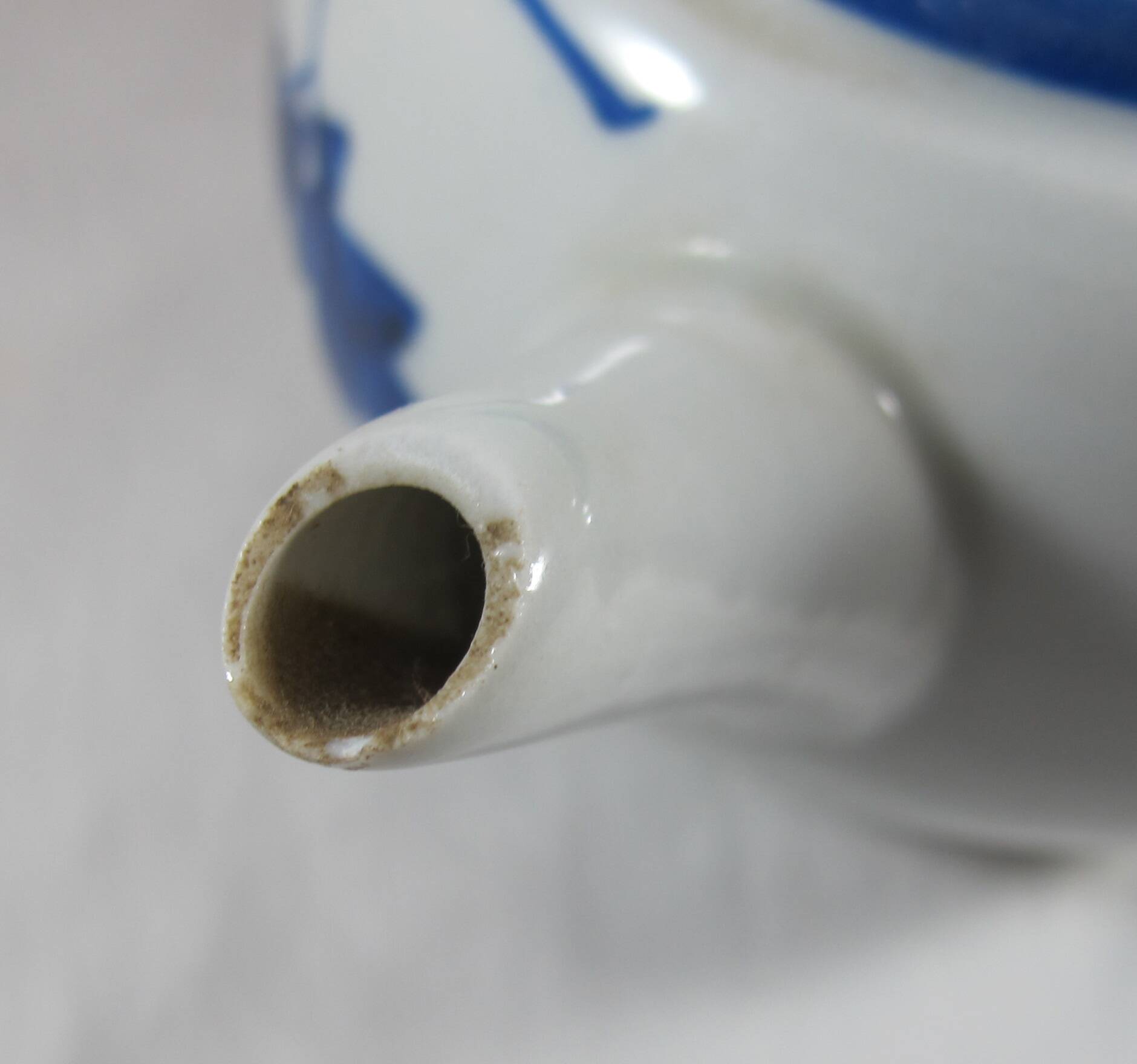 small Chinese or Japanese blue and white porcelain teapot early 20th century