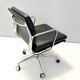 Chaise en cuir noir postmoderne avec coussin souple Charles & Ray Eames pour ICF