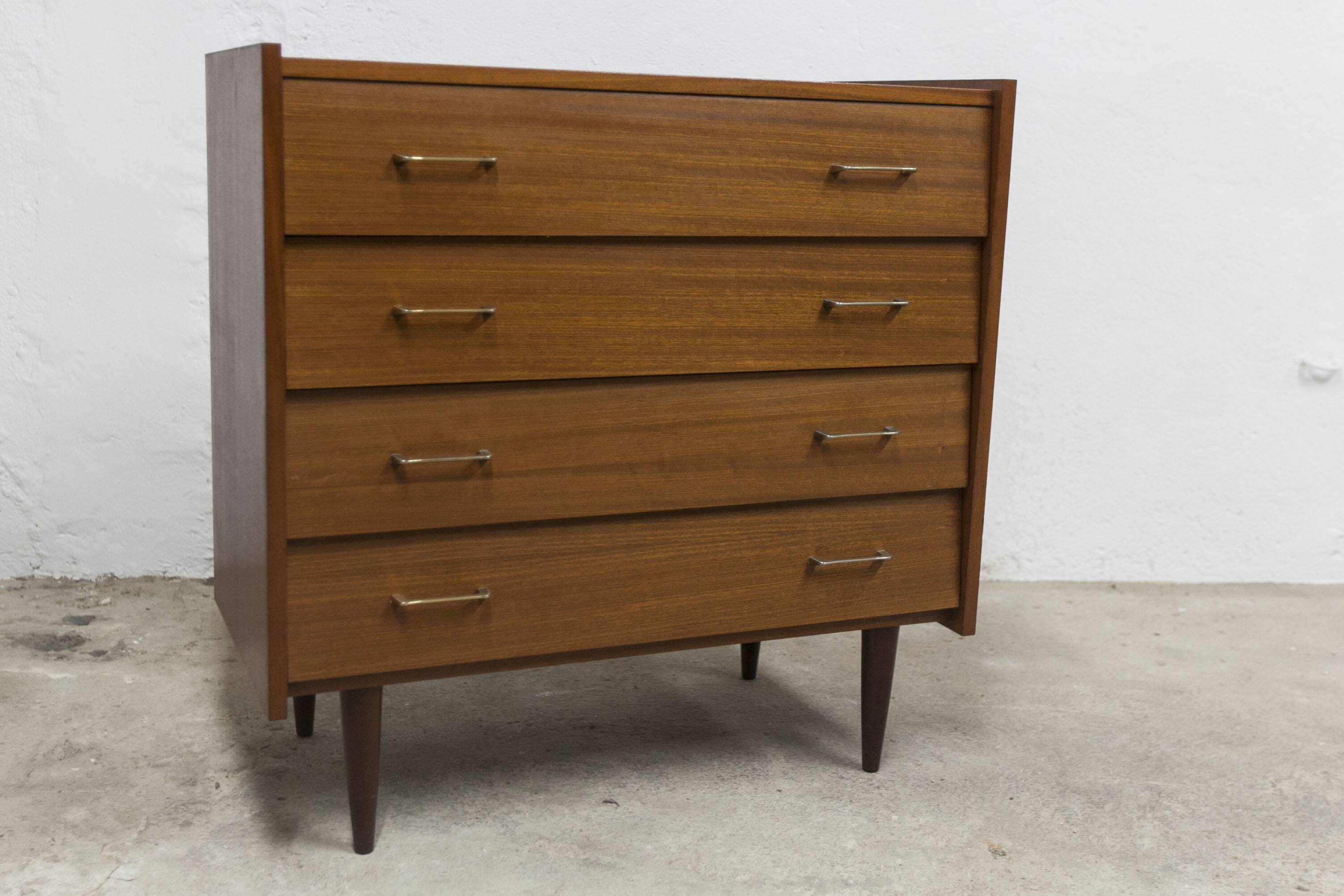 Commode scandinave 4 tiroirs 1960