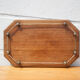Plateau bois vintage, centre de table, plateau de service
