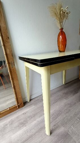 Yellow formica table