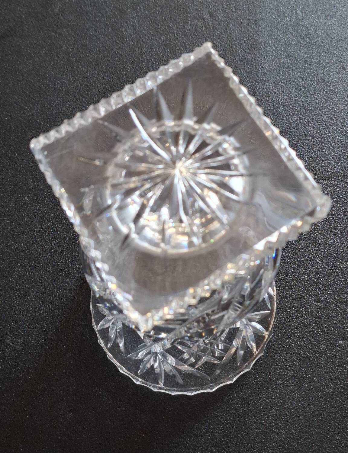 Cut crystal vase from Venice