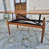 Scandinavian Smorrebrod coffee table in vintage teak