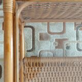 Braided rattan coffee table