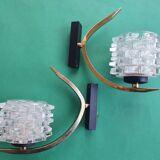 Pair of antique gold wall sconces