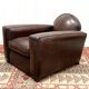 Leather club armchair