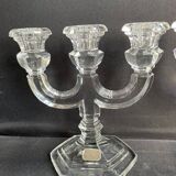 Pair of crystal candlesticks – Bernard Schott – Hellert (Moselle)