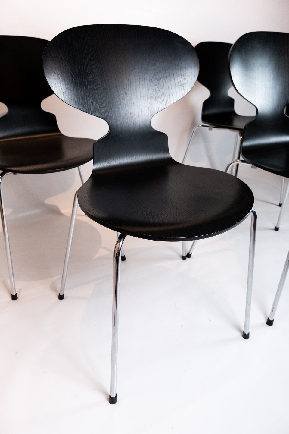 Ant chairs, model 3101, designed by Arne Jacobsen in 1952