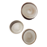 Assiettes grès vintages beiges