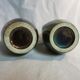 Pair of vases Jean Gaziello in Vallauris décor iridescent Butterfly