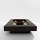 Lacquered brass and chrome coffee table by Alain Delon for Maison Jansen, 1972