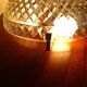 Glass chandelier antique vintage diamond tip. Two fires.