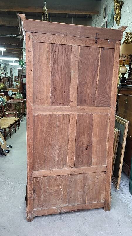 19th Century Walnut Library Display Cabinet with 1 Door