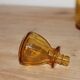 Vintage amber glass carafe with matching stopper – H 27 cm