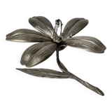 Silver pewter flower ashtray