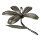 Cendrier fleurs étain argent