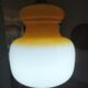 Pendant light in orange and white opaline