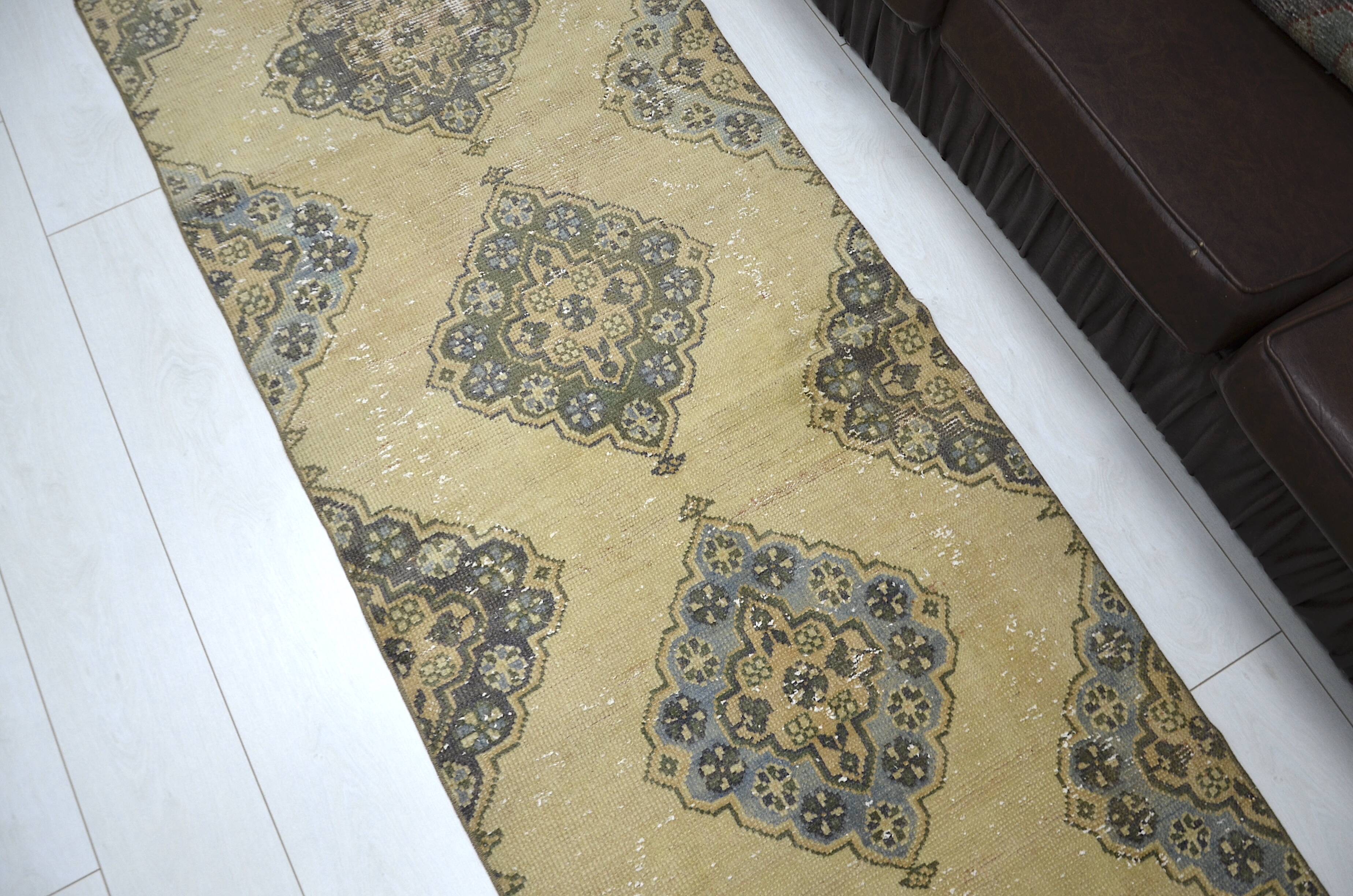 Orange & Brown Oushak Runner sku 2254