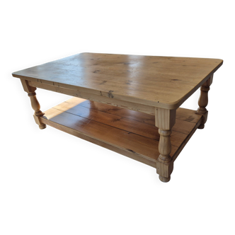 Table basse en orme massif