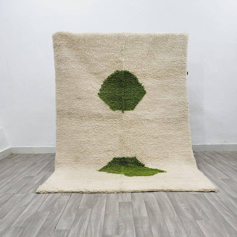 Handmade traditional pure wool Berber rug 2/3 m
