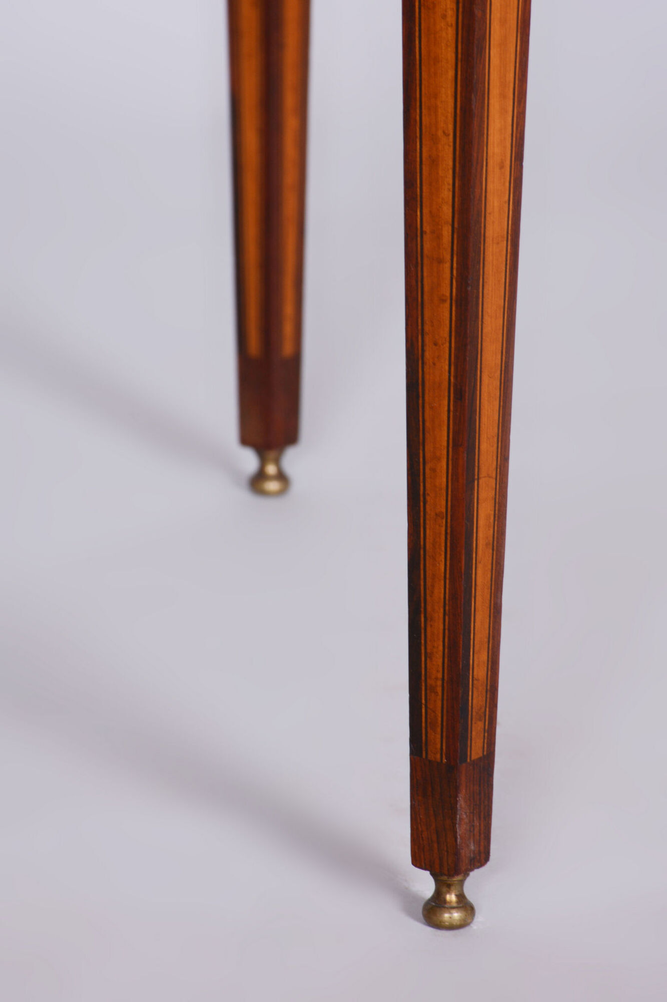 Restored Biedermeier Side Table, Walnut, Maple, Unique Marquetry, France, 1850s