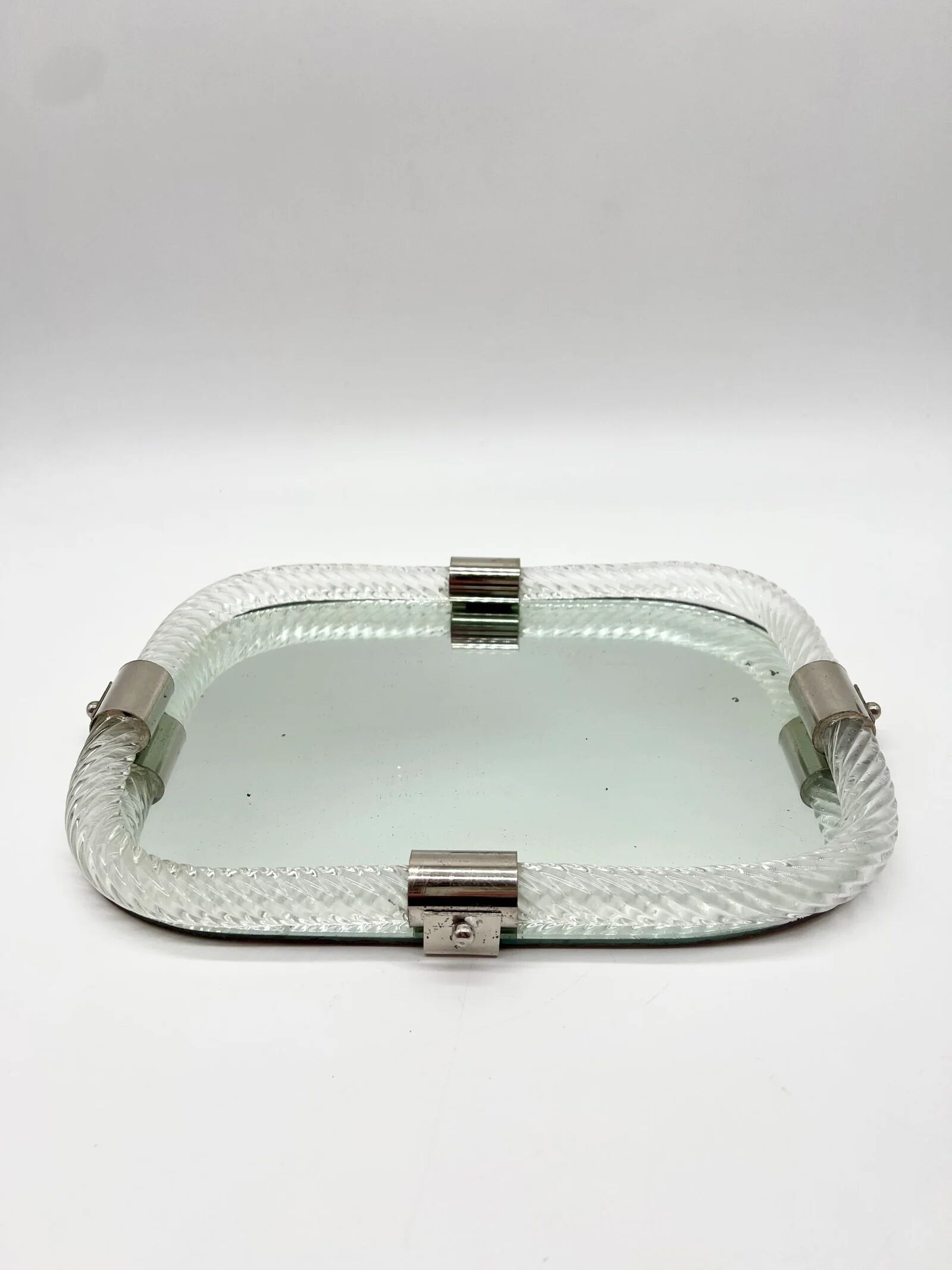 Venetian "dishcloth" mirror in Murano glass, 1960s