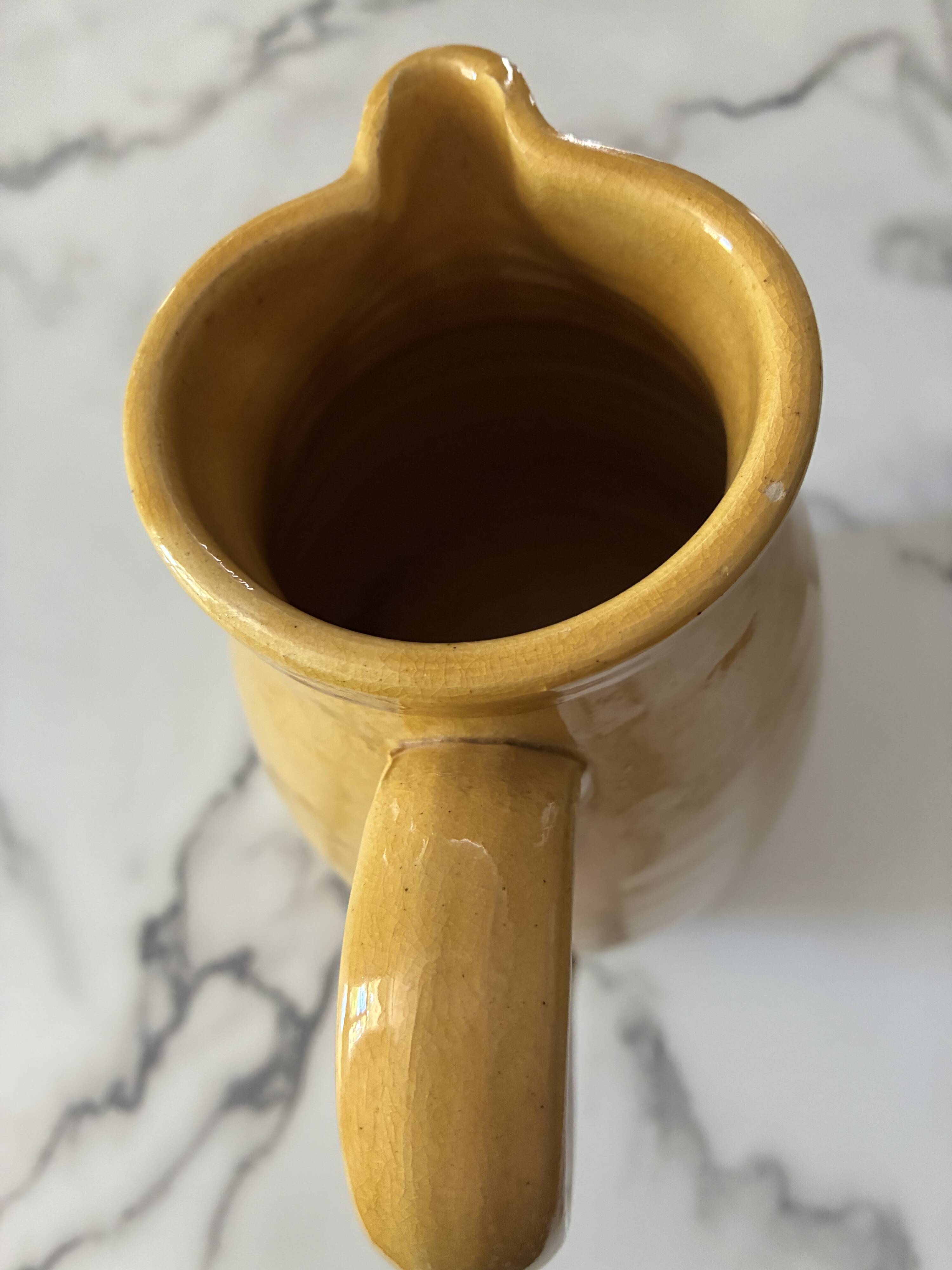 Glazed terracotta jug