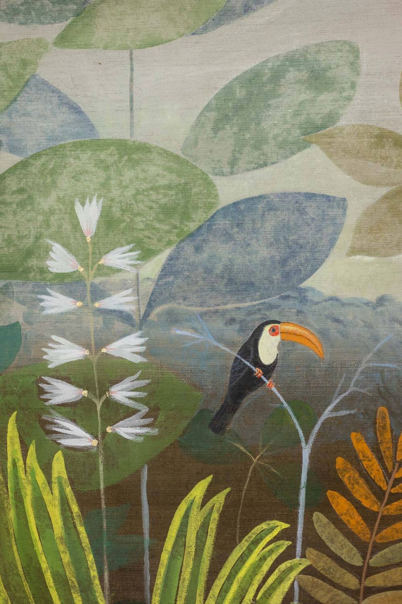 Large acrylic painting on linen canvas. Contemporary work.
