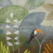 Large acrylic painting on linen canvas. Contemporary work.