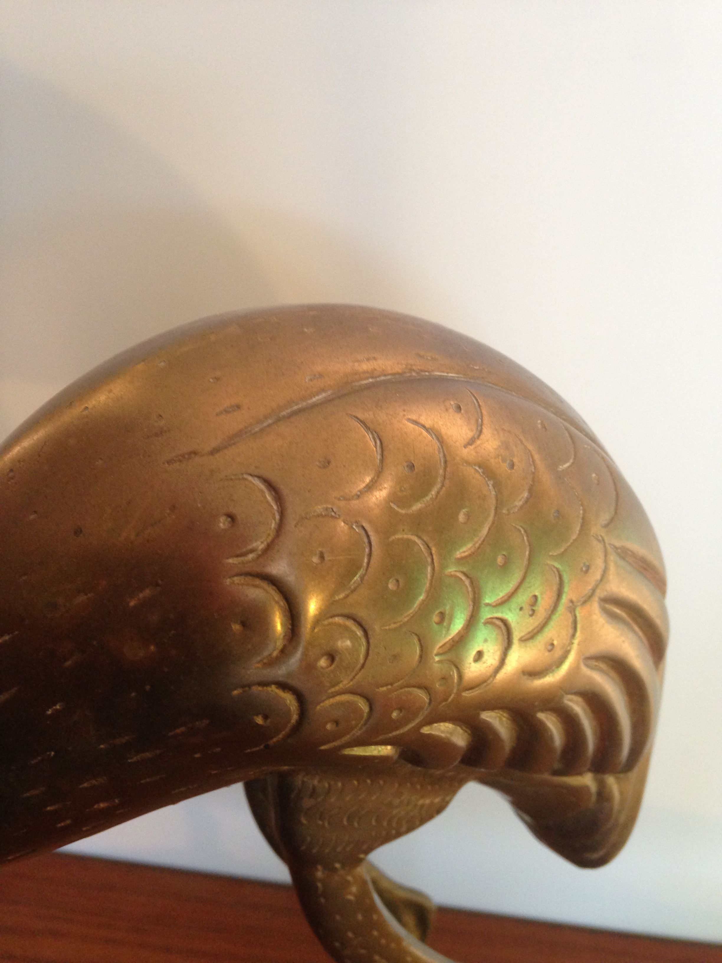 Flamingo or golden brass crane from the vintage 70's