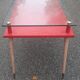 Vintage desk table with tapered legs