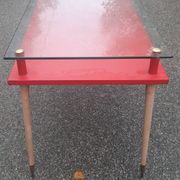 Vintage desk table with tapered legs