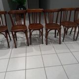 Suite of 6 chairs of Bistrot Luterma year 1950