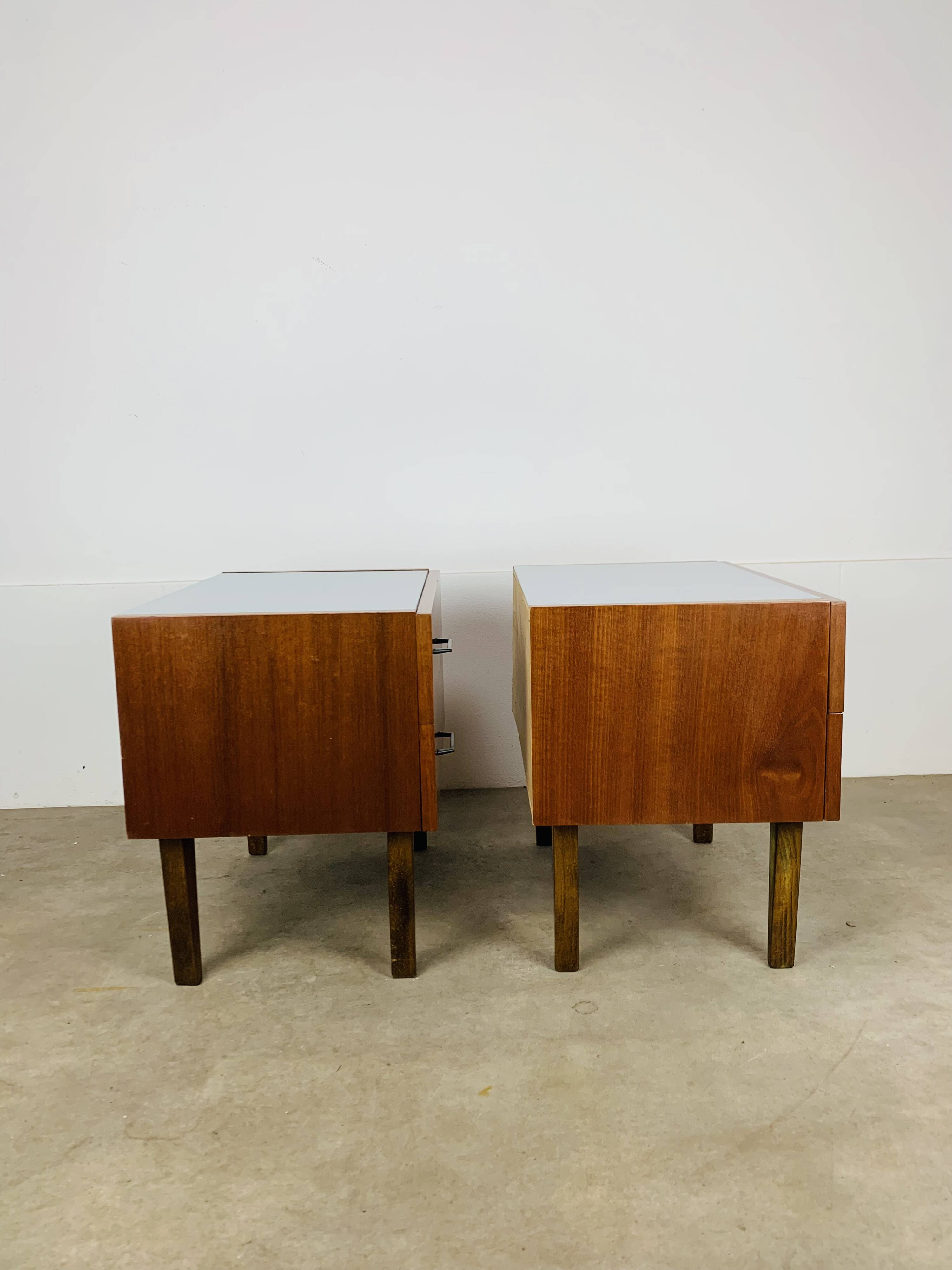 Pair of Scandinavian teak bedside tables, 1960s