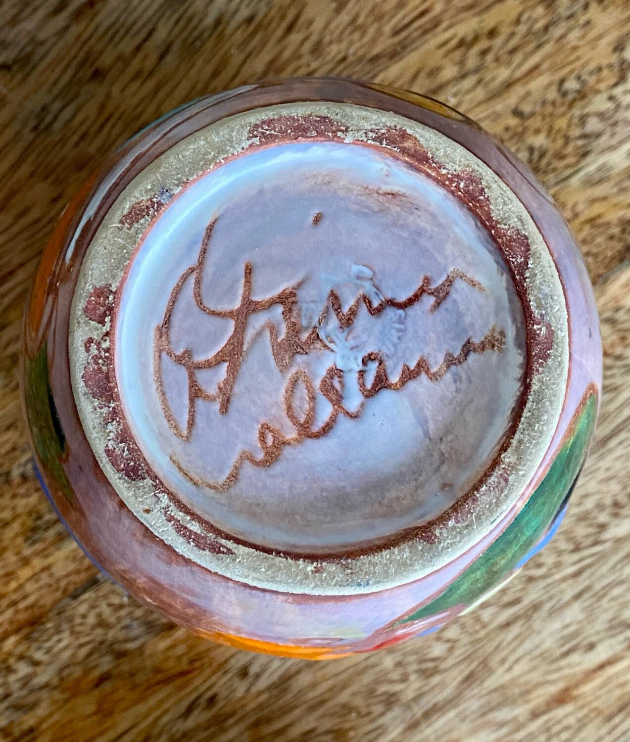 Pot en céramique de Marie-Christine Treinen Vallauris années 50
