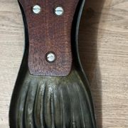 Vintage wooden and metal fish platter – salmon/trout serving tray –