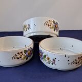 Set of 3 bowls in the Éclat model from Sarreguemines. 1960s.