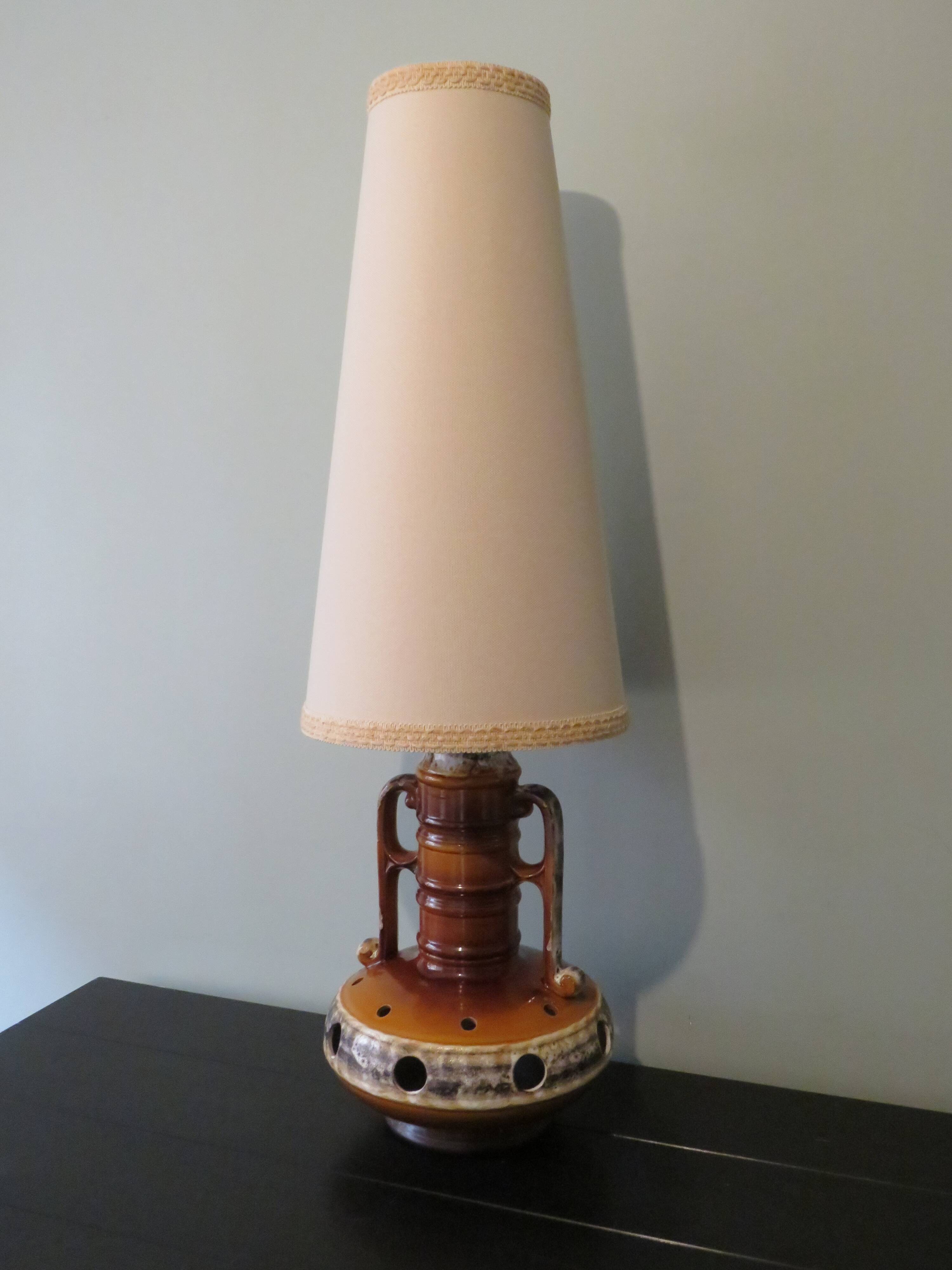 Lampadaire vintage en céramique 1960