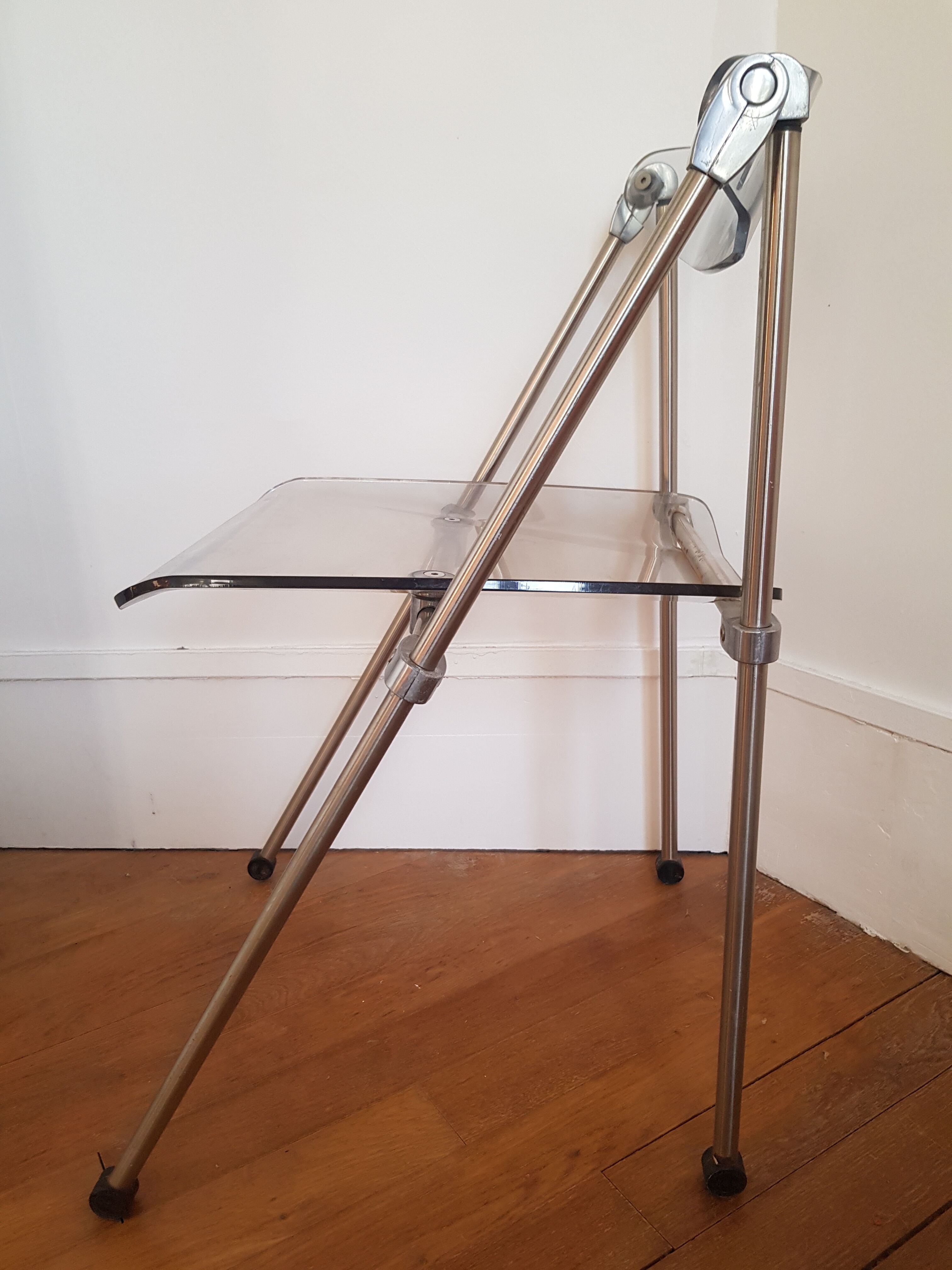 Vintage folding transparent chair