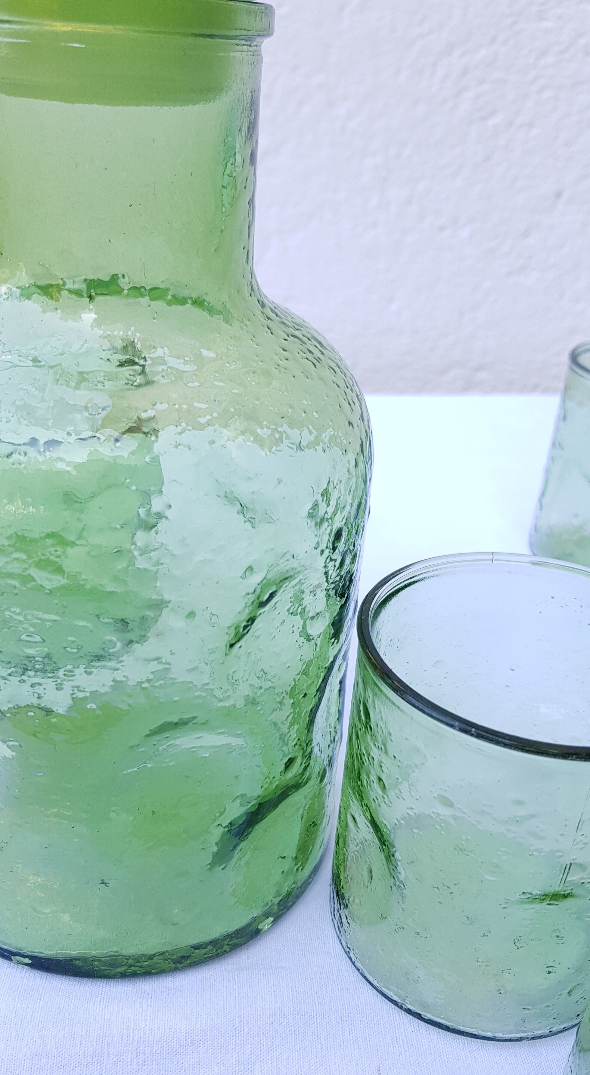 Ensemble verres et carafe cratère lunaire 70