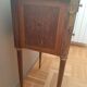 Wood and marble bedside table