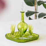 Chartreuse Green Baccarat Crystal Liquor Service 1900