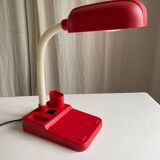 Vintage red articulated desk lamp Italy
